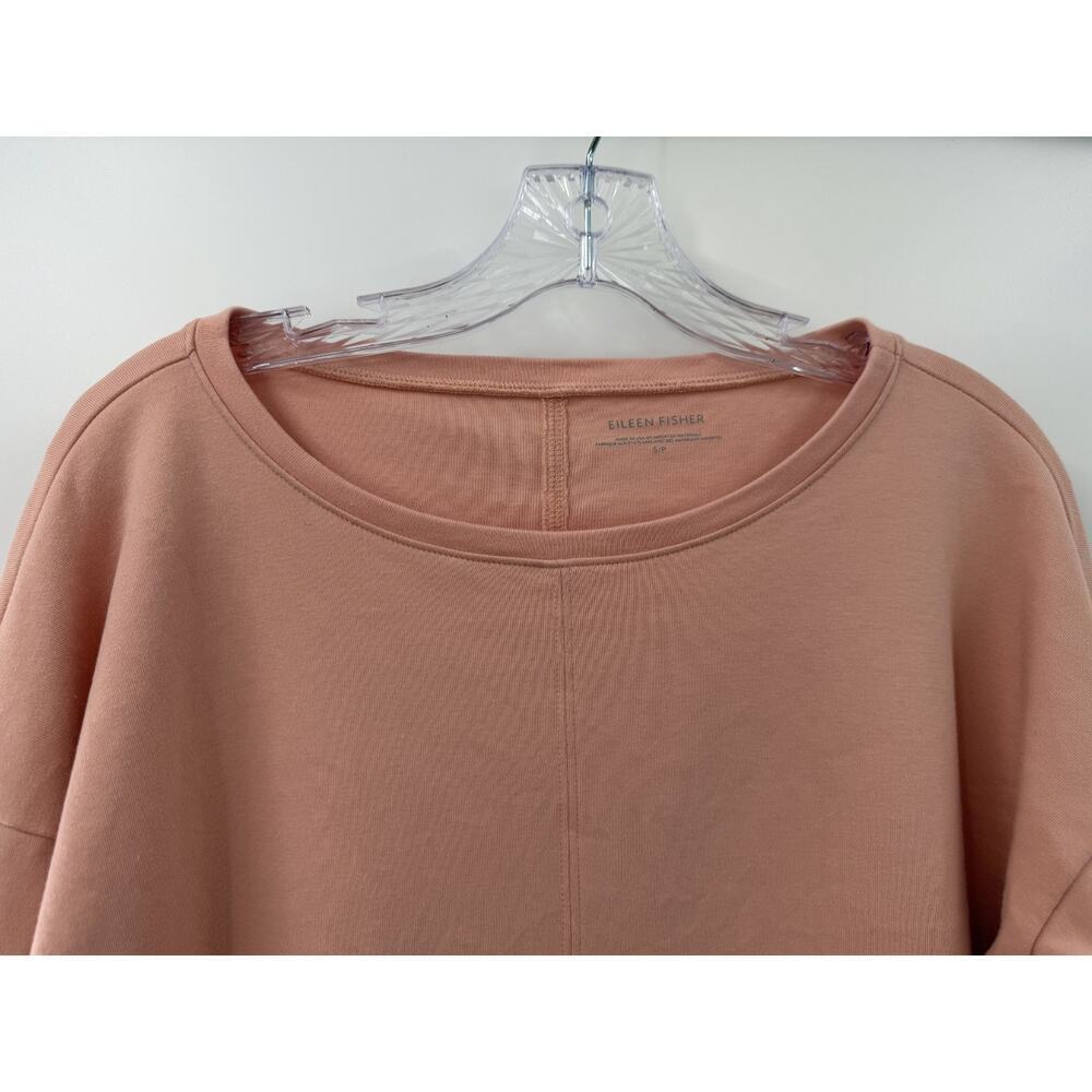Eileen Fisher Women's Everyday Peach Organic Cotton Sweatshirt Casual Small - Picture 2 of 8